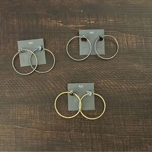 Hoop Earrings (3 sets) $15 each